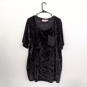 Black velvet shirt